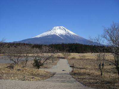 道の駅朝霧高原展望台からの富士山